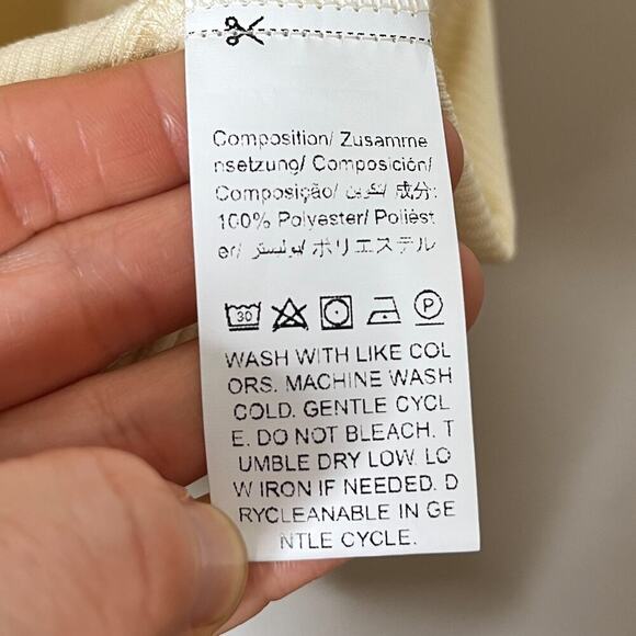 Shein Women's Corduroy Jacket Size L Cream Zip Up Hoodie Cropped Flap Pockets - Picture 7 of 7